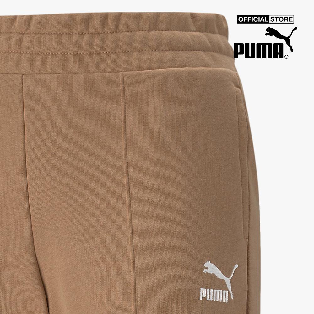 PUMA - Quần shorts tập luyện nữ lưng thun Classics Pintuck538077-0