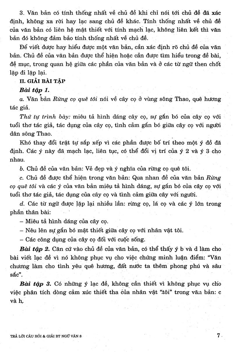 Trả Lời Câu Hỏi Và Giải Bài Bài Tập Ngữ Văn Lớp 8 (Tái Bản)