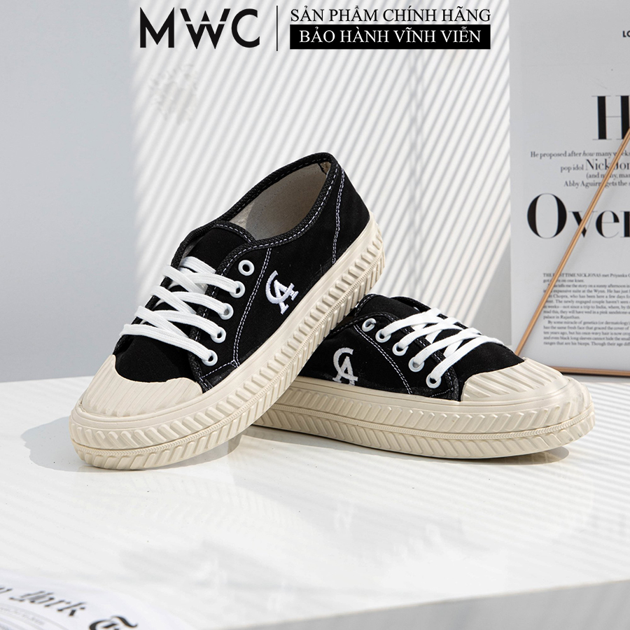 Giày Thể Thao Nữ Converse MWC Thiết Kế Thêu Chữ A  Kiểu Dáng Thanh Lịch Màu Đen  NUTT- 0589