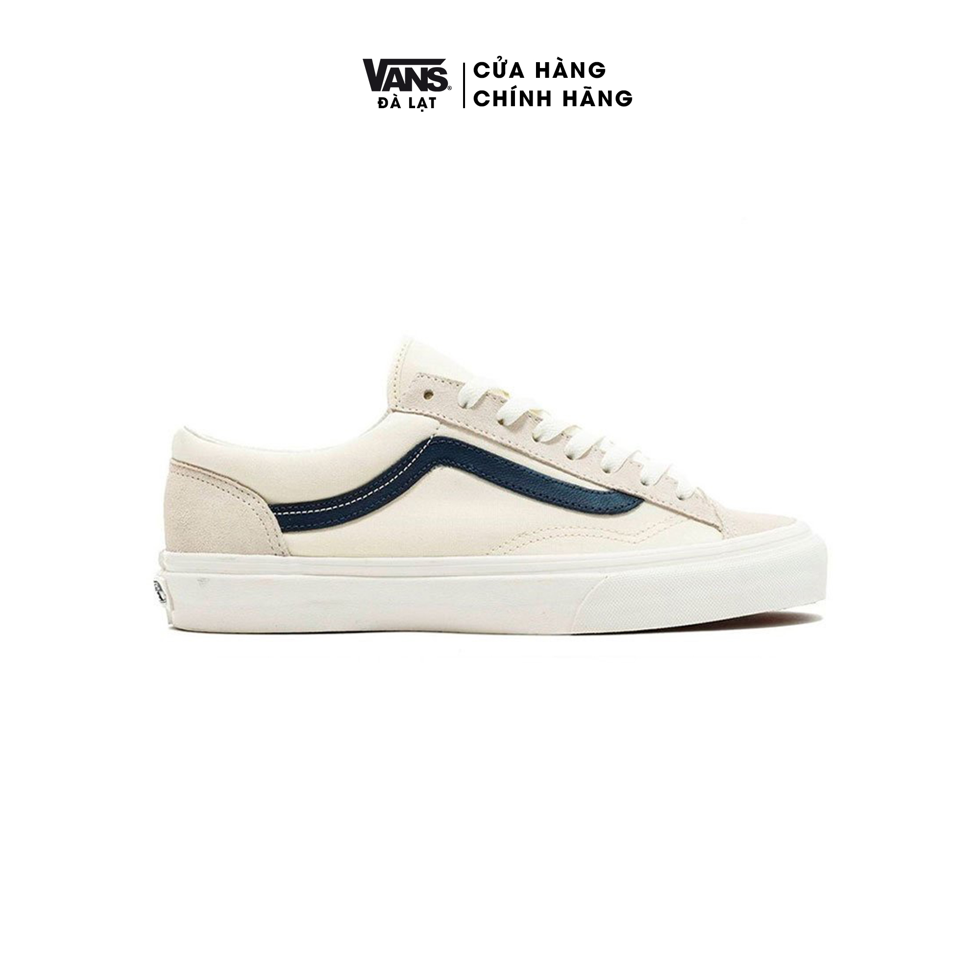 Giày Sneaker Unisex kem sọc xanh đen Vans Style 36 Marshmallow Dress Blue - VN0A3DZ3KE6