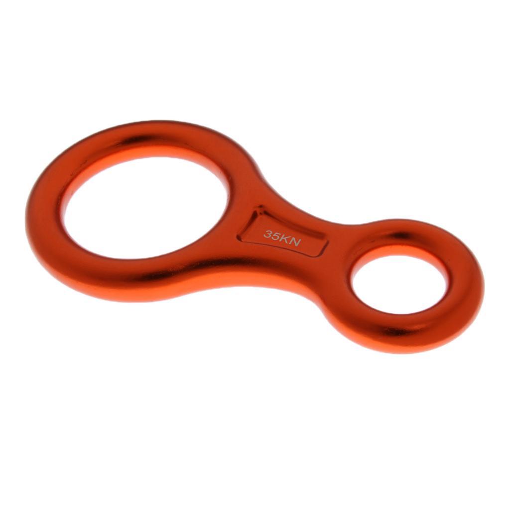 Figure 8 Descender Screw Locking Carabiner Rappelling Climbing Gear Hardware Orange