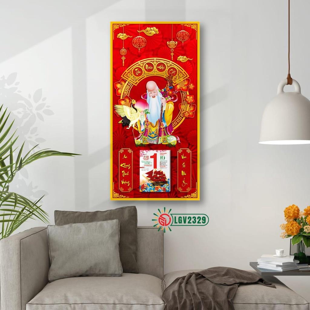 Lịch gỗ treo tường Ông Thọ IMWI LGV2329 - Mẫu mới 2023 cao cấp