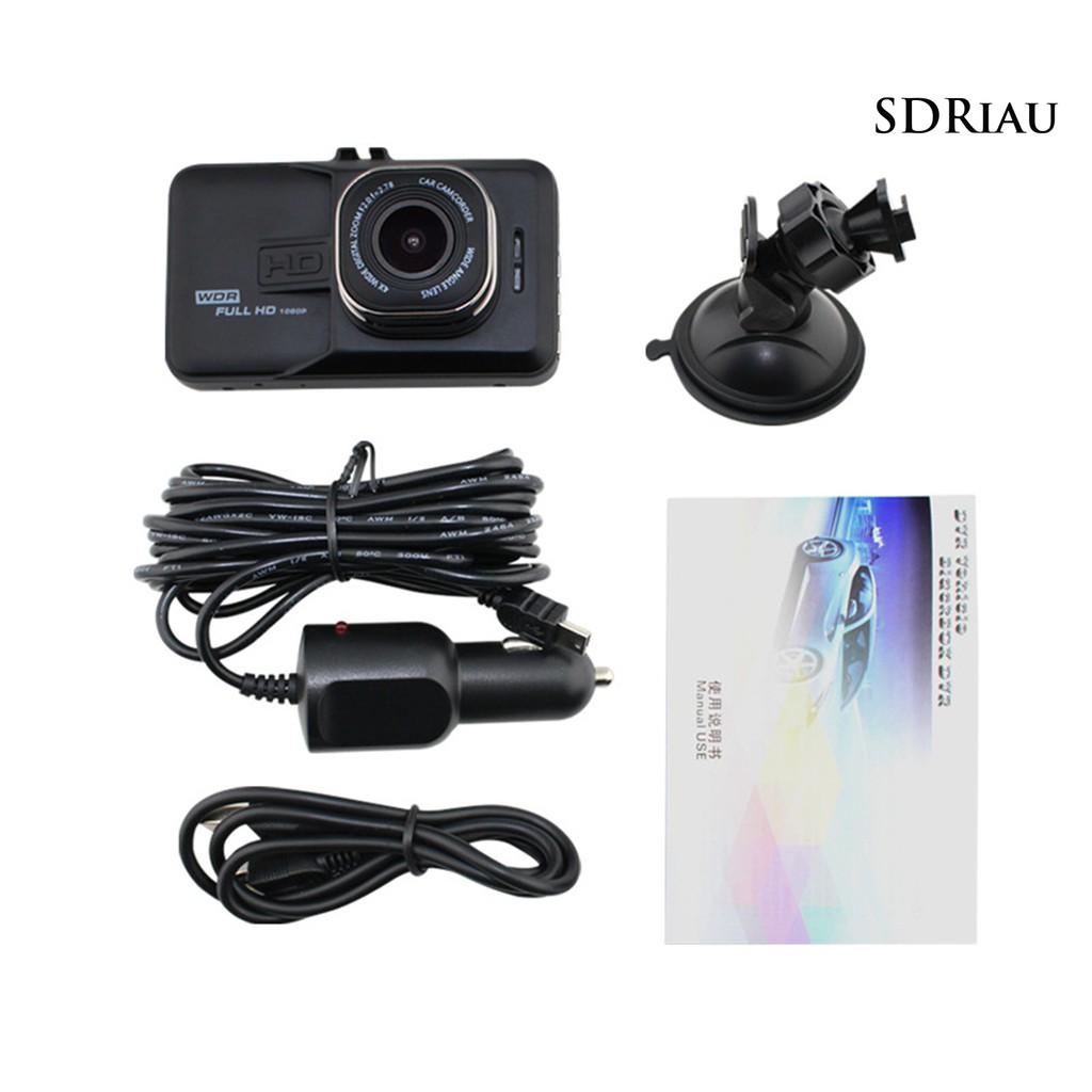Camera Hành Trình Góc Rộng 3 Inches 1080p 160 Độ Gắn Xe Hơi Kèm Bộ Phụ Kiện