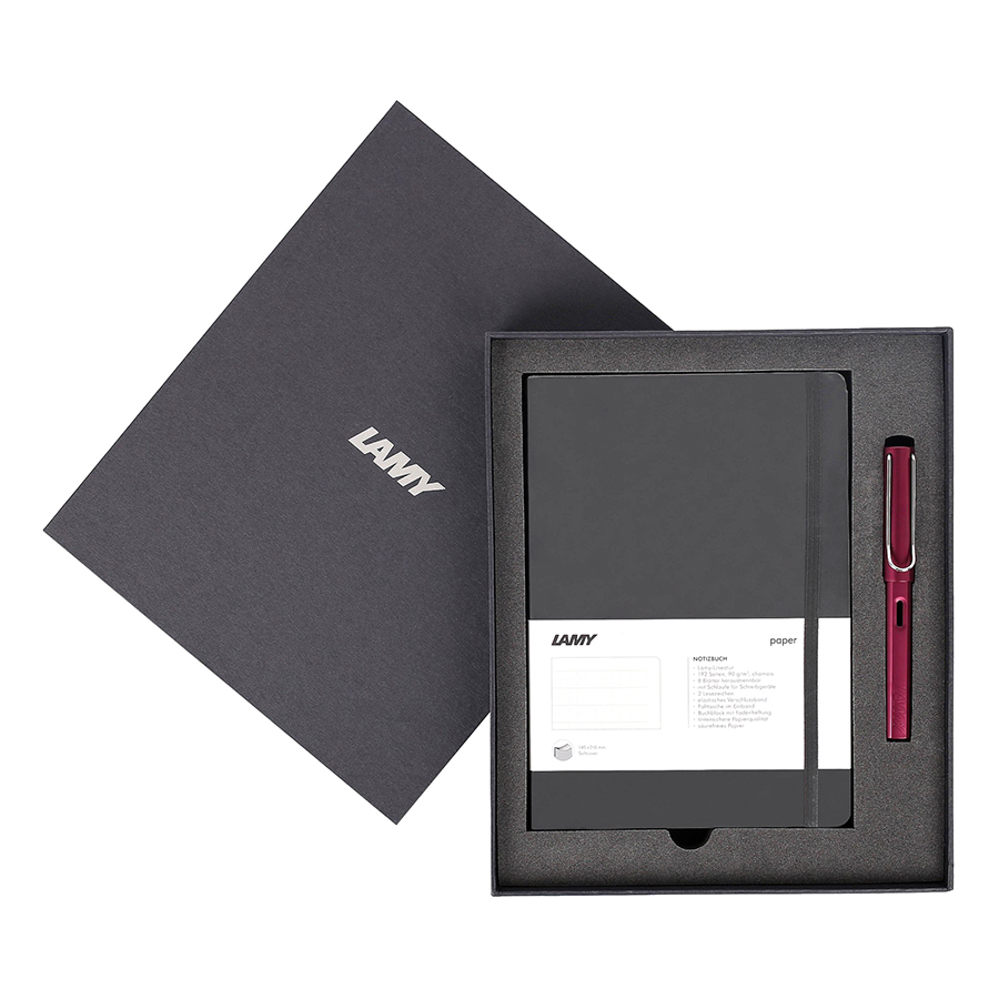 Gift Set Lamy Notebook A5 Softcover Black + Lamy Al-Star Purple - GSNAl002