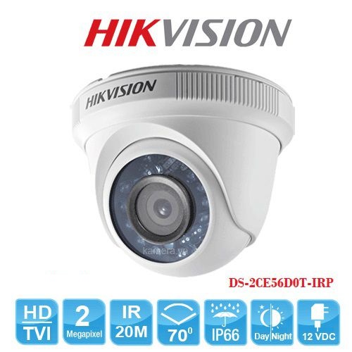 Camera dome Hikvision DS-2CE56D0T-IRP, Hàng chính hãng