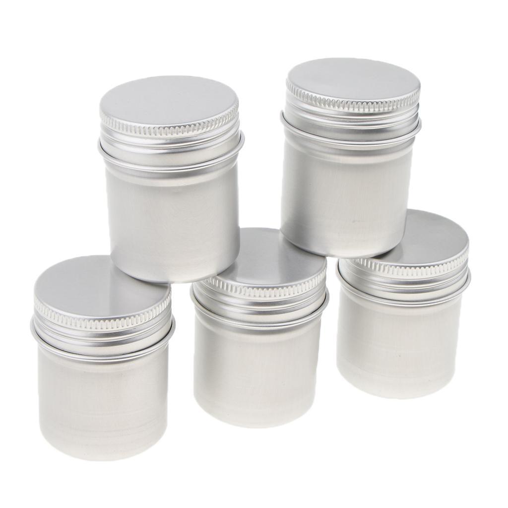 30X 50ml Aluminum Screw Cap Can Tin Pot Jar Container Empty Storage Bottles