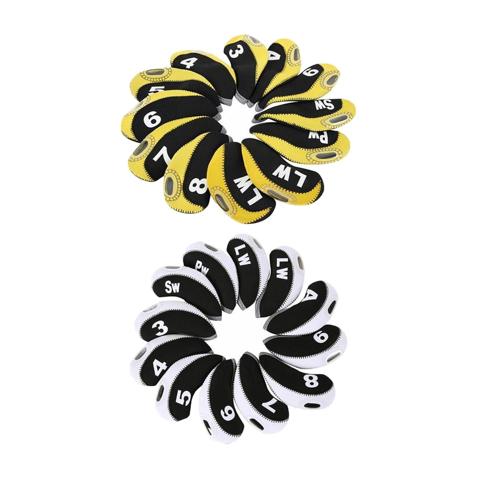 24x Golf Club Iron Head Cover Set Golf Wedges Headcovers