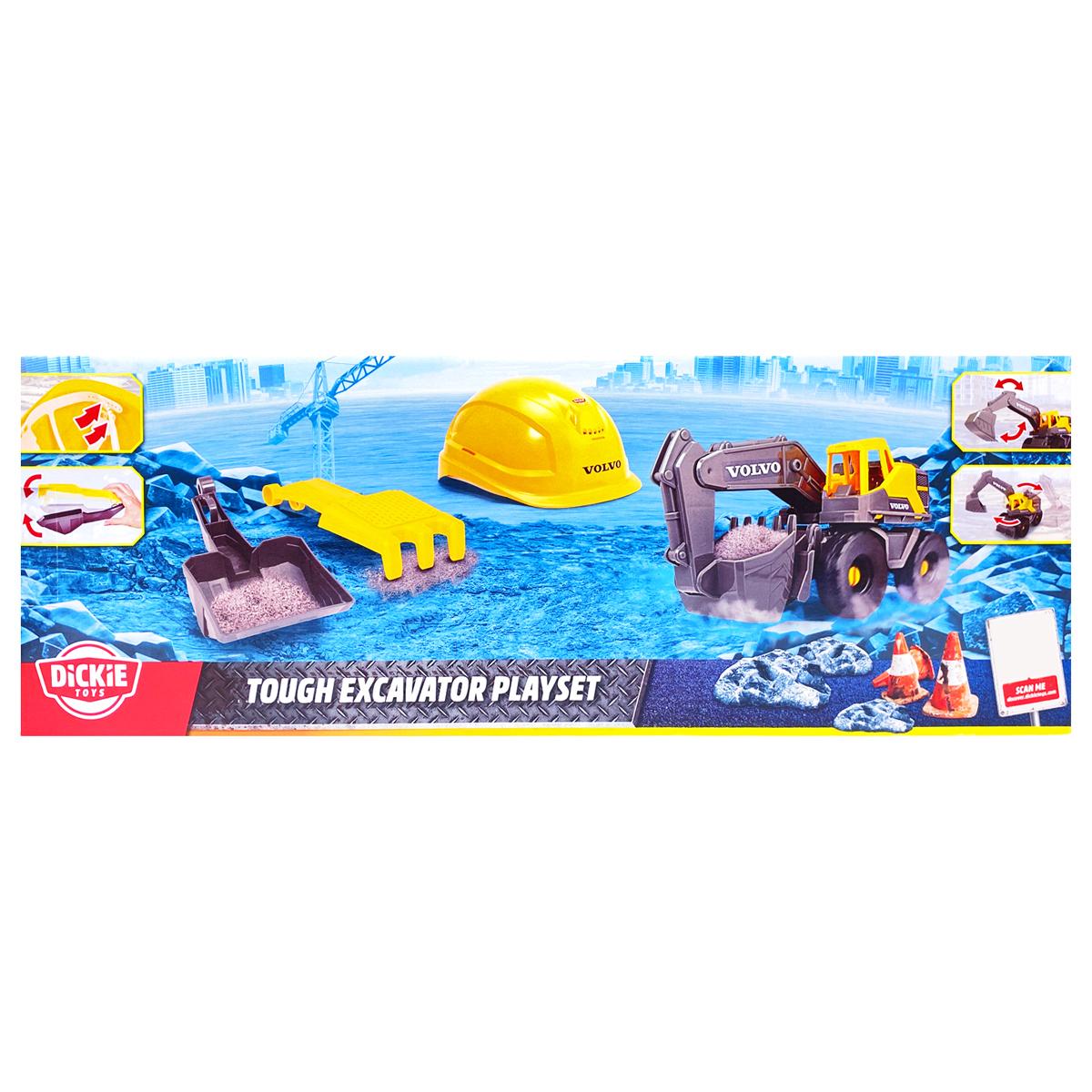Bộ Đồ Chơi Mô Hình Xây Dựng Volvo Tough Excavator Playset - Dickie Toys 203729016