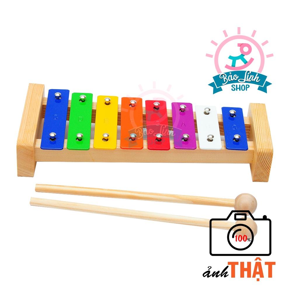 Đàn mộc cầm 8 thanh Xylophone LOẠI ĐẸP cho bé từ 1 tuổi vận động tinh, phát triển thính giác, làm quen với âm nhạc