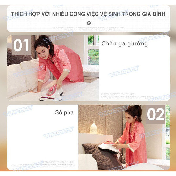 Máy Hút Bụi Trên Giường Tiross TS9302 - Hàng chính hãng
