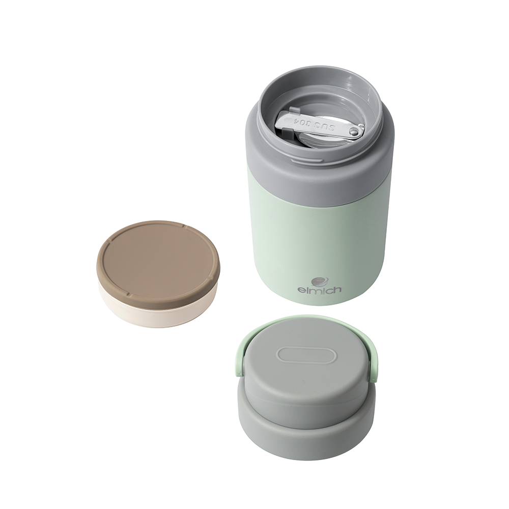 Bình Đựng Thức Ăn Giữ Nhiệt Elmich EL1289 750ml, Hàng Chính Hãng, Inox 316, Kèm Muỗng - JoyMall