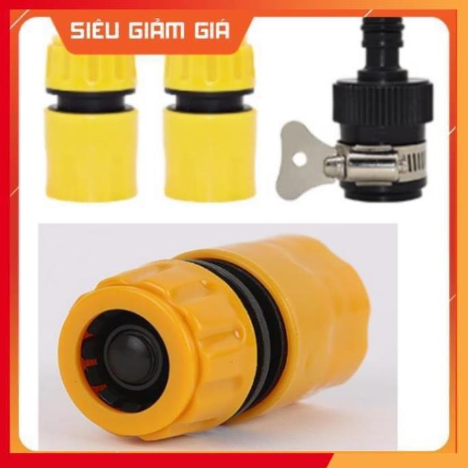 Bộ dây vòi xịt nước rửa xe, tưới cây . tăng áp 3 lần, loại 20m 206701-1 đầu đồng,cút,nối đen + tặng đai