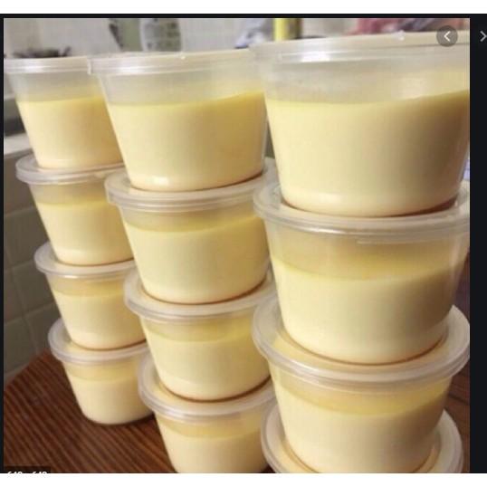 Cốc nhựa đựng caramen, flan, sữa chua, rau câu hình tròn