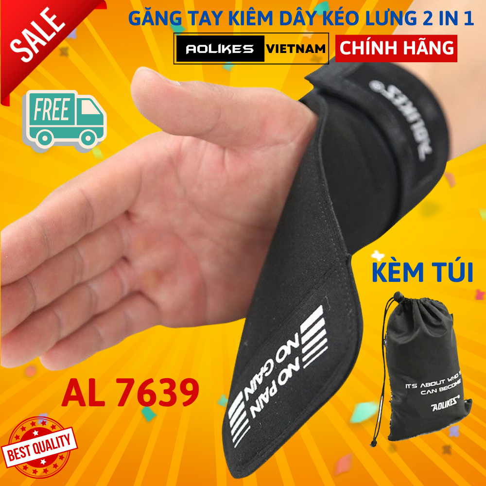 Găng Tay Tập GYM Hở Mu Bàn Tay Lifting Grips Aolikes Pro AL7639