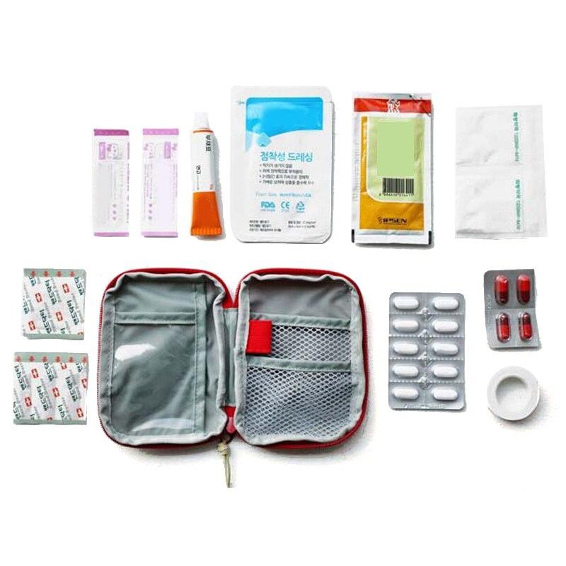 Bộ sơ cứu mini di động Túi đựng thuốc dành cho trường hợp khẩn cấp Hộp chia nhỏ thuốc tiện lợi.