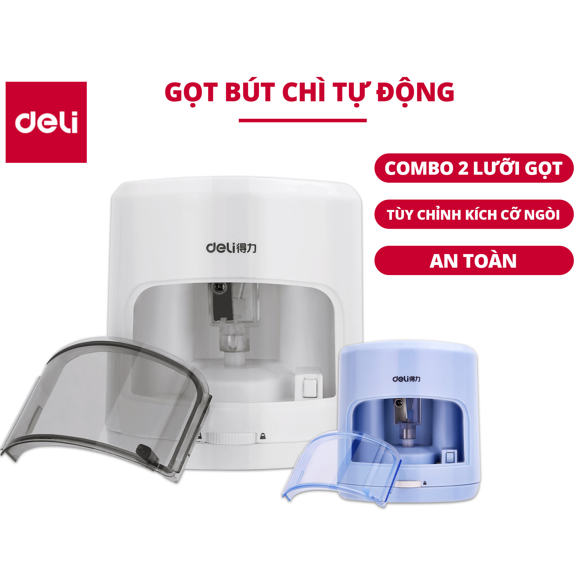 Gọt Bút Chì Điện Tự Động Deli - 1 Chiếc - 502