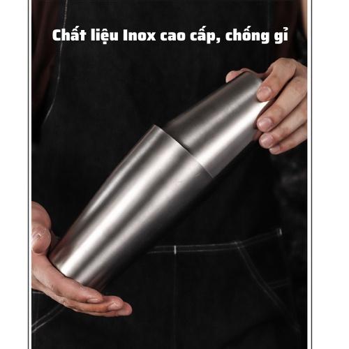 Bình lắc Shaker, bình Cocktail pha chế 2 mảnh Boston 50ml-500ml, dụng cụ pha chế an toàn dễ dàng sử dụng ở quán bar