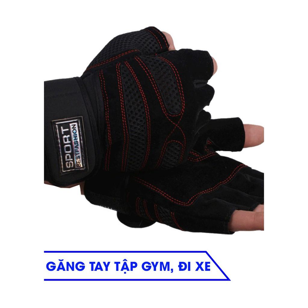 Găng Tay Sport BeastFashion - Găng tay tập GYM - Đen