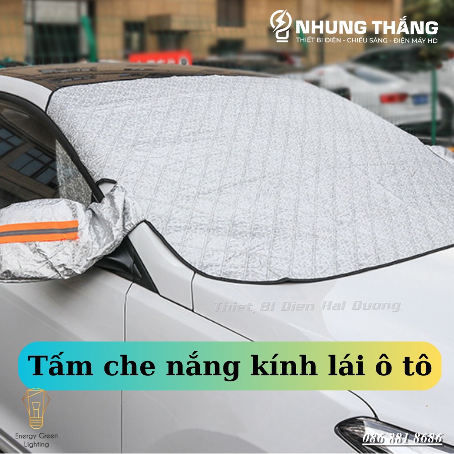 Bạt Phủ Che Nắng R-3943 - Chống Nóng,Cách Nhiệt Kính Lái , Phủ Gương Ô Tô Xe Hơi - 4 Lớp Tráng Bạc Cao Cấp - CÓ VIDEO