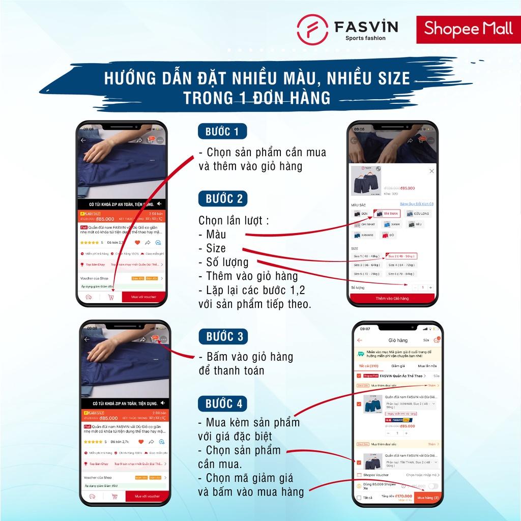 Áo thể thao nam Fasvin AD21477.HN chất vải mềm mại co giãn thoải mái.