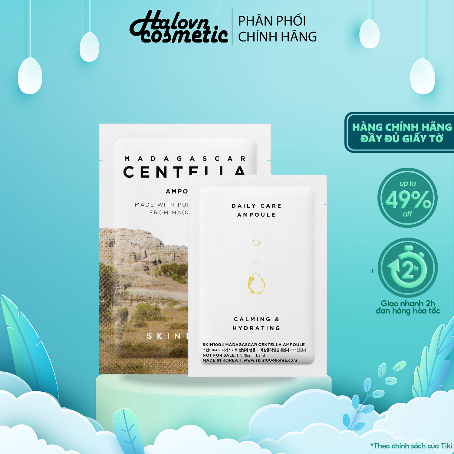 Mặt Nạ Chiết Xuất Rau Má Skin1004 Madagascar Centella Watergel Sheet Ampoule Mask 25ml