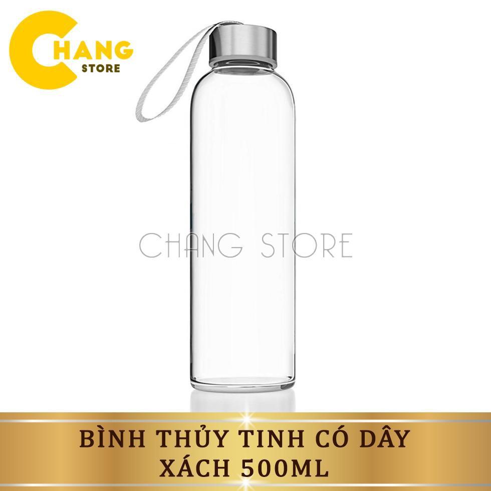 Bình Thủy Tinh Dây Xách 500ml