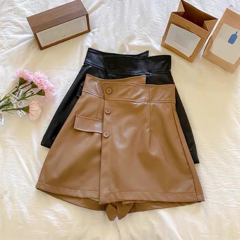 Quần Váy Da Nữ Lưng Cao 2 Túi Thời Trang TEP FASHION QV-D2C05