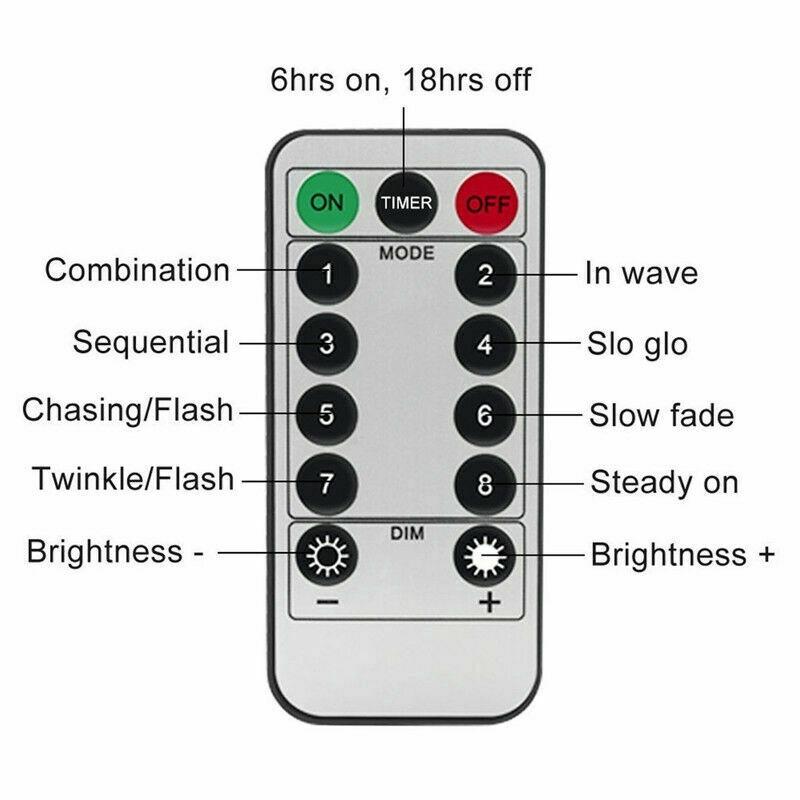 Dây Đèn Led 10m 8 Chế Độ Điều Khiển Từ Xa Chống Thấm Nước Trang Trí Nhà Cửa