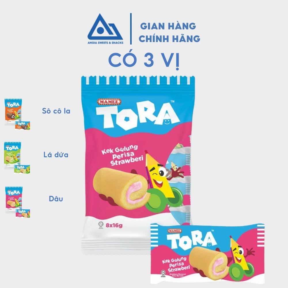 Bánh bông lan cuộn ăn vặt dâu, socola, lá dứa Tora 128 g An Gia Sweets &amp; Snacks