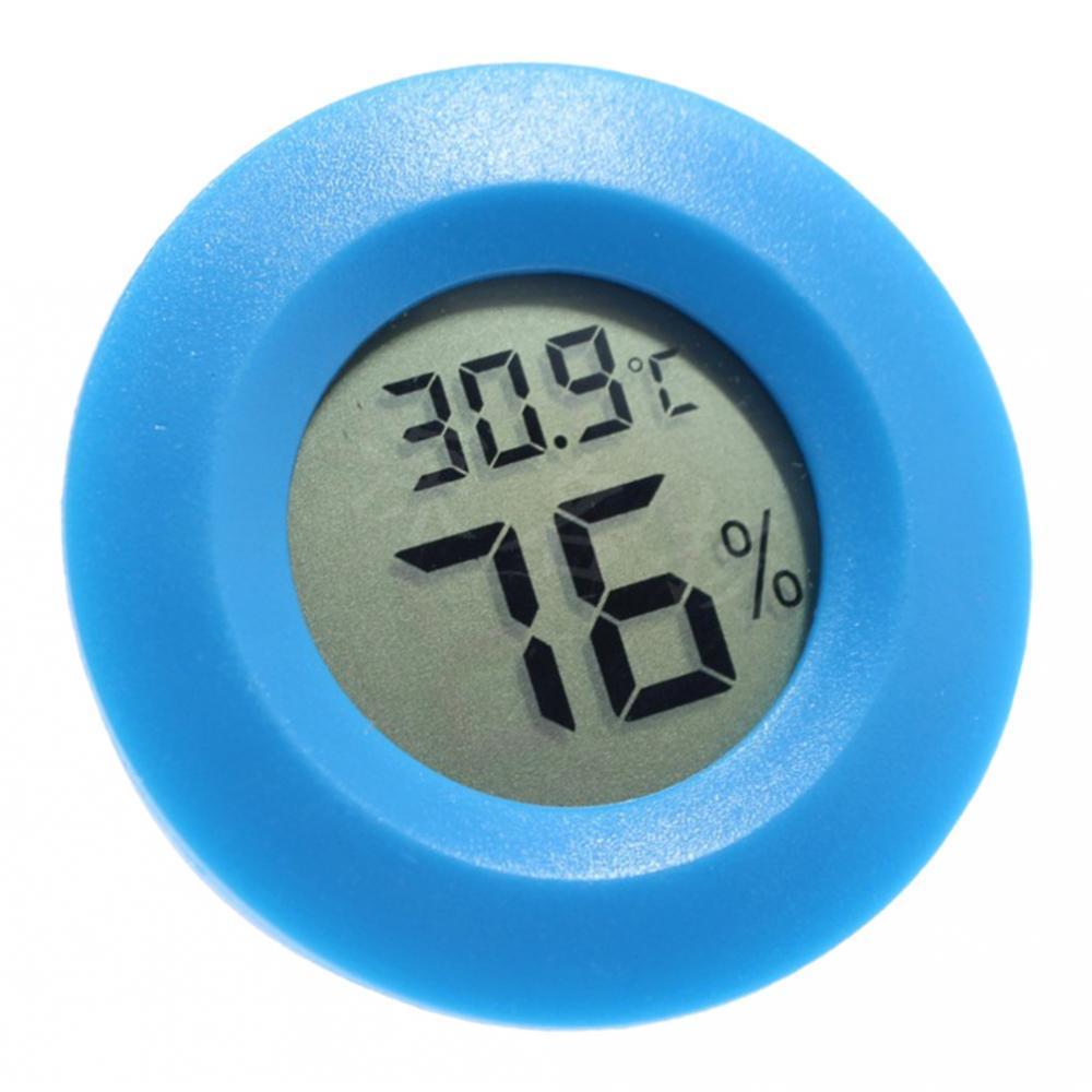 4x Mini Round Digital Humidity Tank Hydrometer Thermometer for Reptile Amphibian
