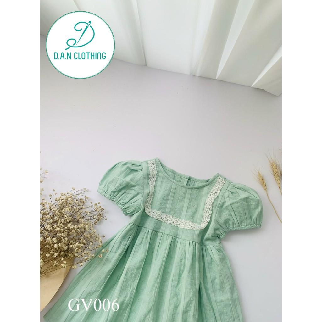 Váy Bé Gái Xòe Thanh Lịch Màu Xanh Nhẹ Cho Bé Từ 8 đến 25Kg