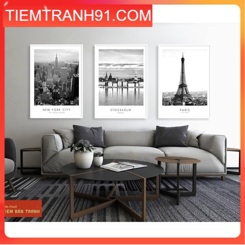 Tranh treo tường - Bộ 3 bức canvas tổng hợp 91 , tranh canvas giá rẻ