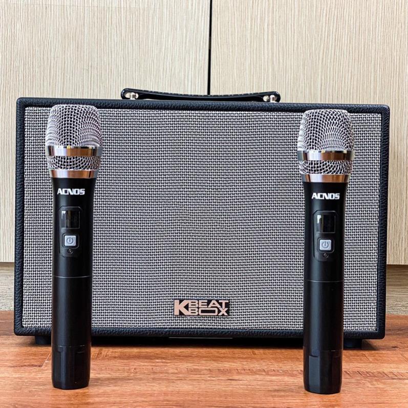 Loa karaoke xách tay ACNOS KBEATBOX CS200PU - Bass 2 tấc, công suất 300W- Dàn karaoke di động tiện lợi tốt