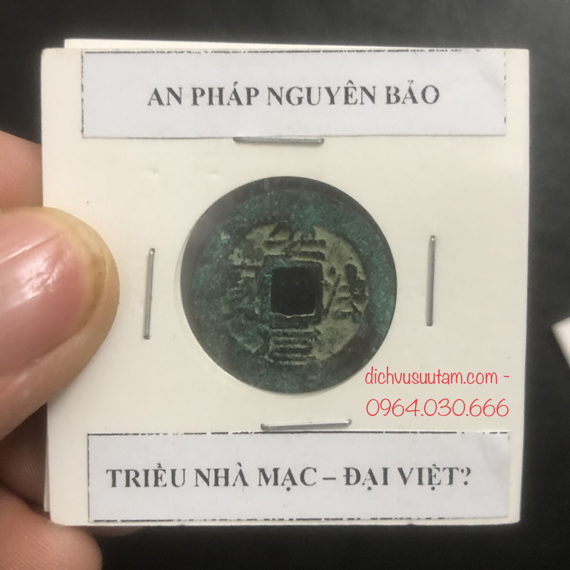 Đồng xu cổ nhà Mạc Đại Việt, An Pháp Nguyên Bảo (960 - 1127), tặng kèm phơi bảo quản xu