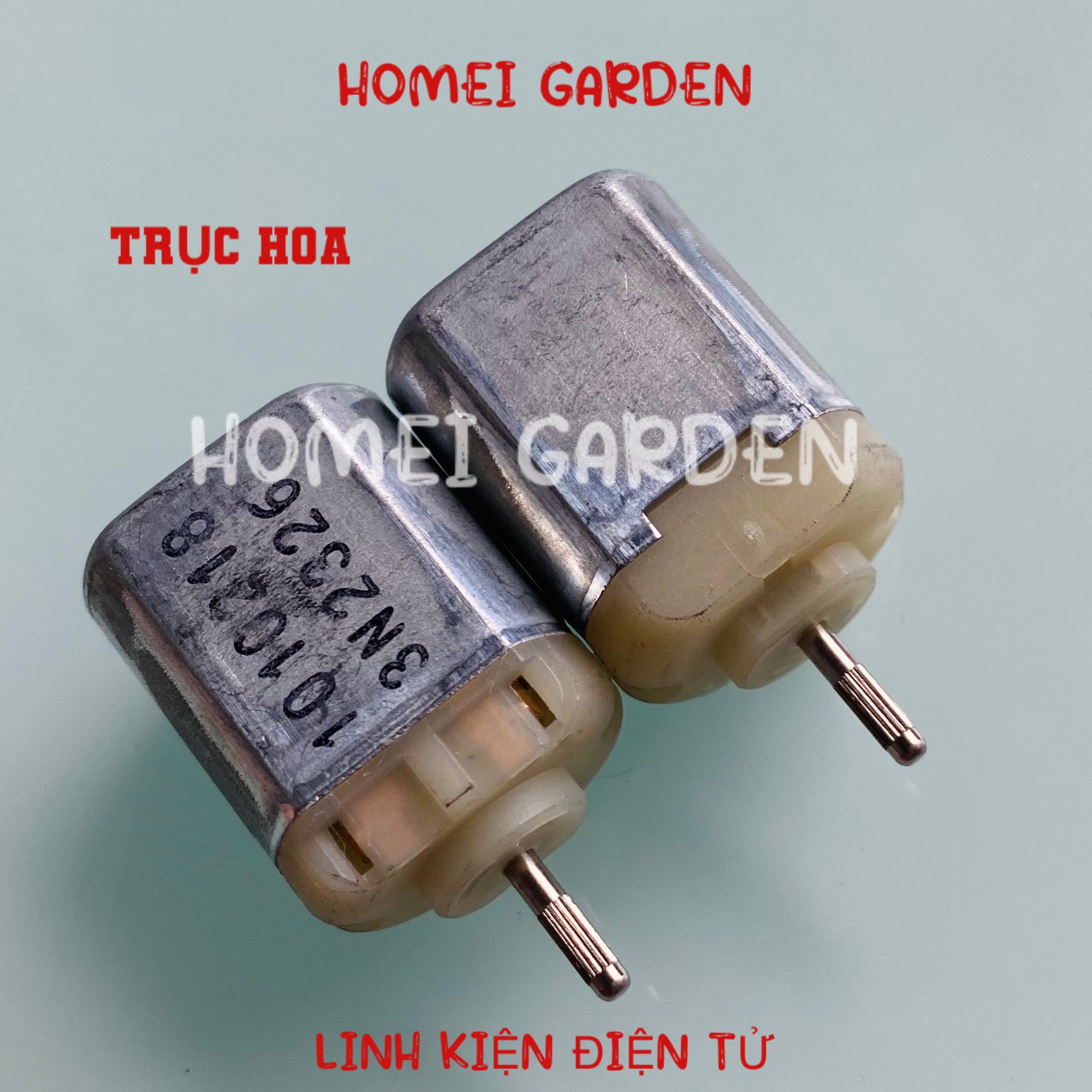Mô tơ motor 130 trục hoa 6V - 12V 3460 - 6920RPM bàn chải carbon dùng cho gương chiếu hậu mới 100% - HM0184