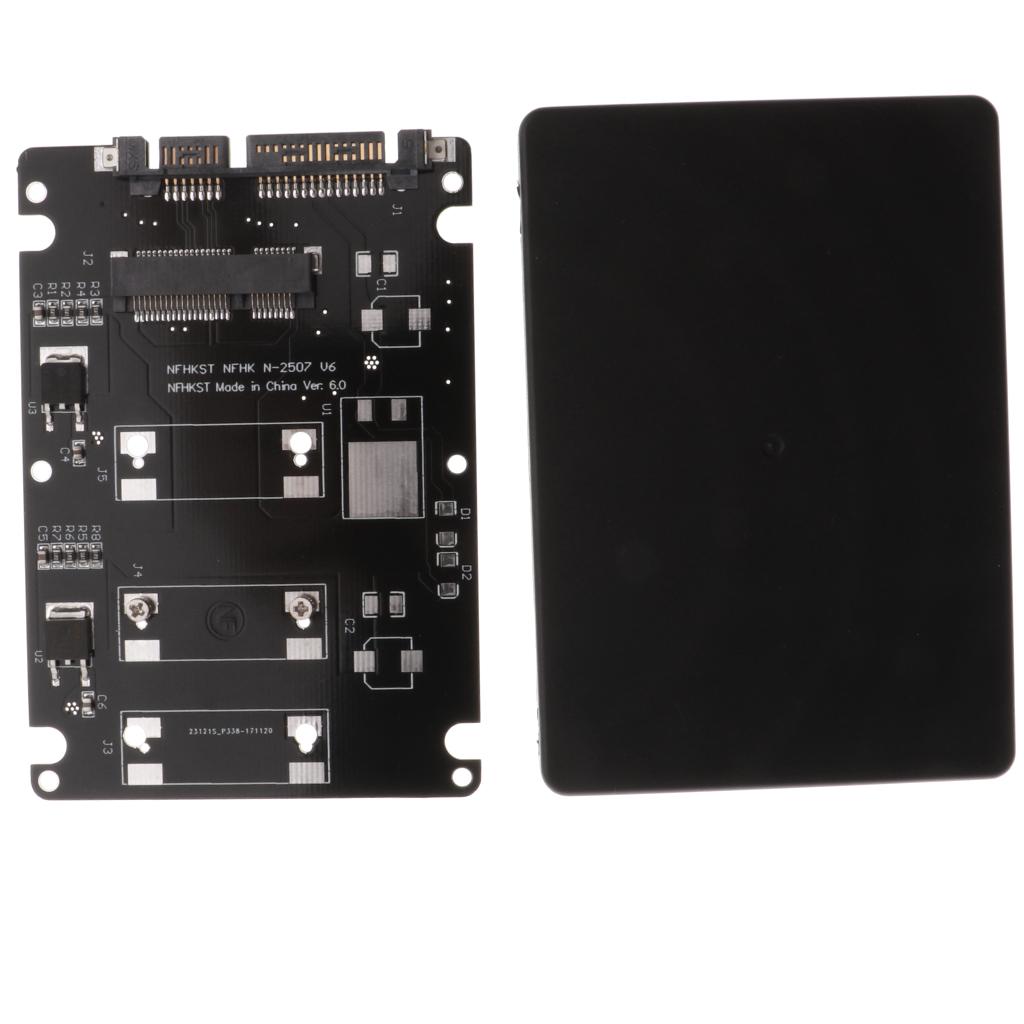 Mini mSATA SSD to 2.5'' SATA 3.0 Adapter Card & Case 7 mm Thickness