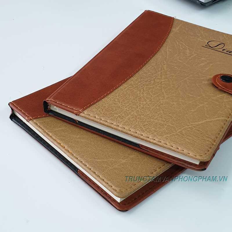 Sổ tay bìa da A5 có cài nút Diary