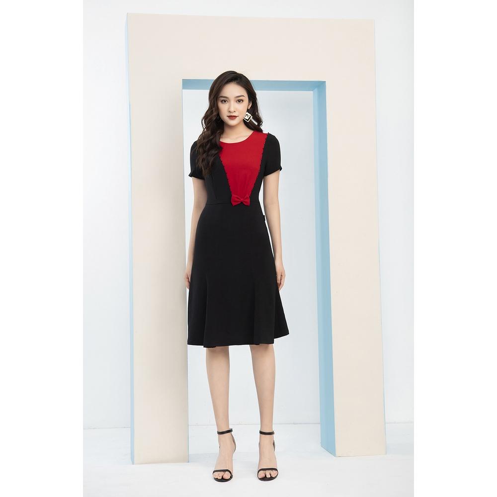 Đầm Nữ LUPERI LFV3154 Ôm A Xòe Nhẹ Phối Màu