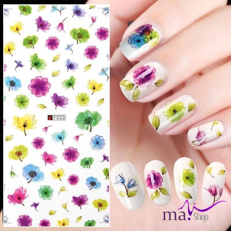 decal 3d hoa dán nail set 10 cái 0673