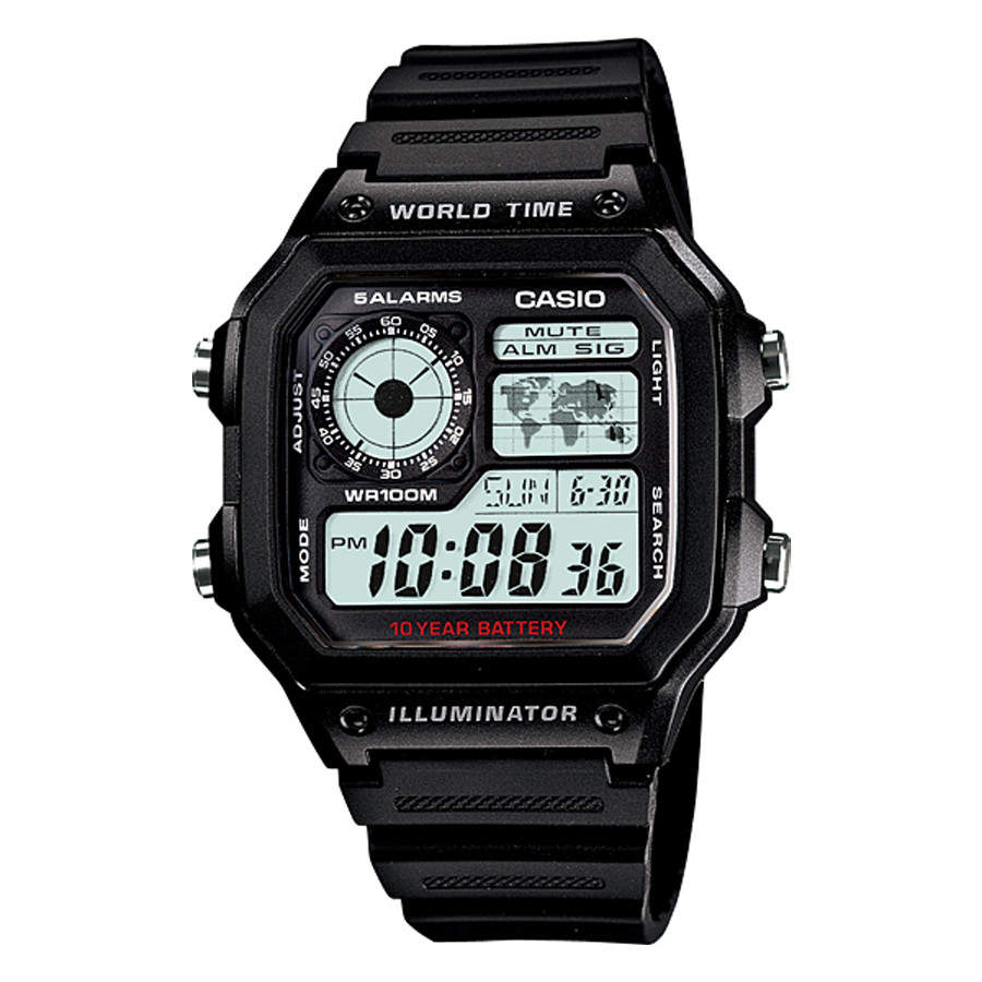 Đồng hồ nam dây nhựa Casio Standard chính hãng AE-1200WH-1AVDF