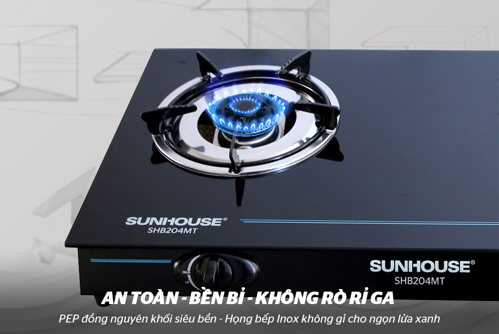 Bếp gas dương kính SUNHOUSE SHB204MT - Hàng chính hãng