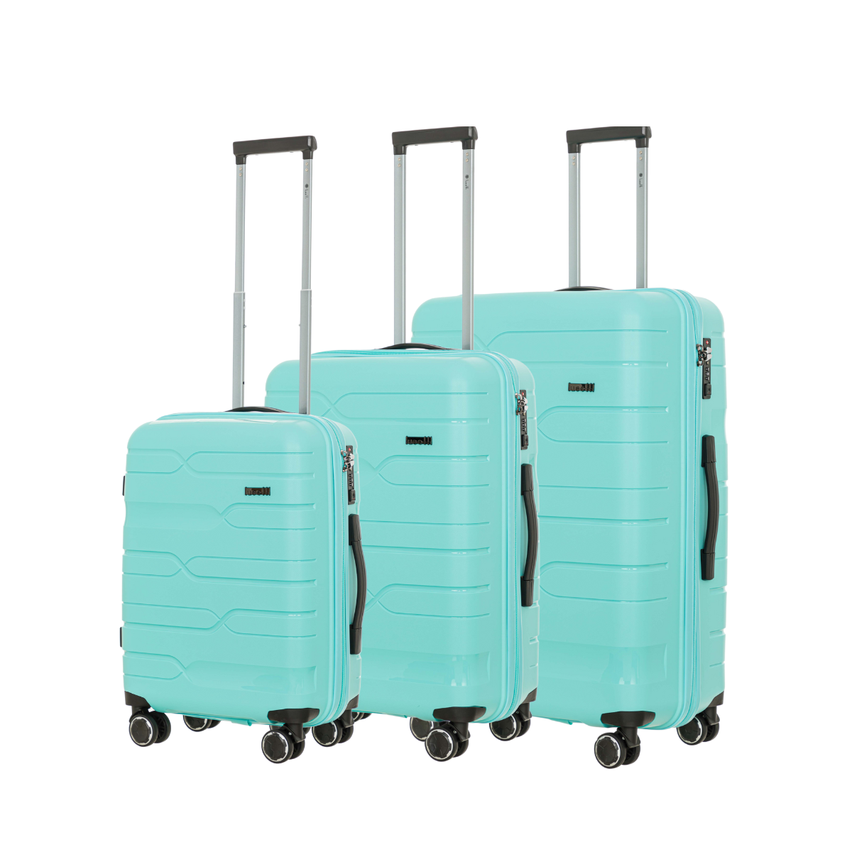 Combo 3 Vali Du Lịch LUG Lusetti LS802 S20/S24/S28 Nhựa PP Chống Bể, Khóa Số TSA
