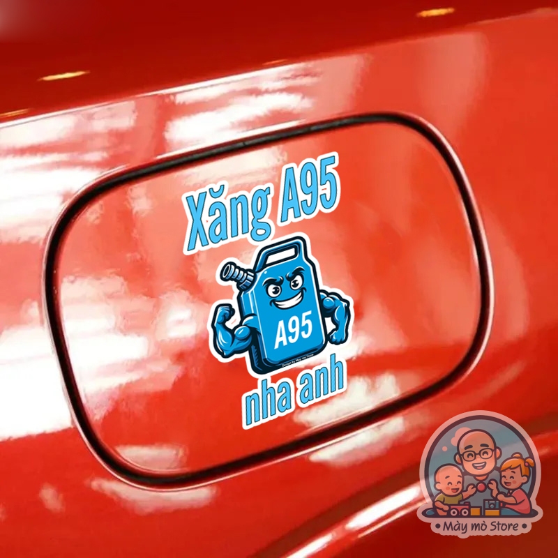 Decal dán xe, tem dán xe, Trang trí nắp bình nhiên liệu - thiết kế đặc biệt phủ sơn UV dán kính hậu ôtô Mày mò Store