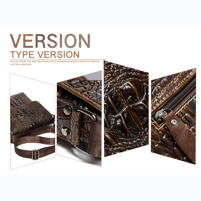 Túi đeo chéo nam DA BÒ THẬT – BEE GEE DCN9346