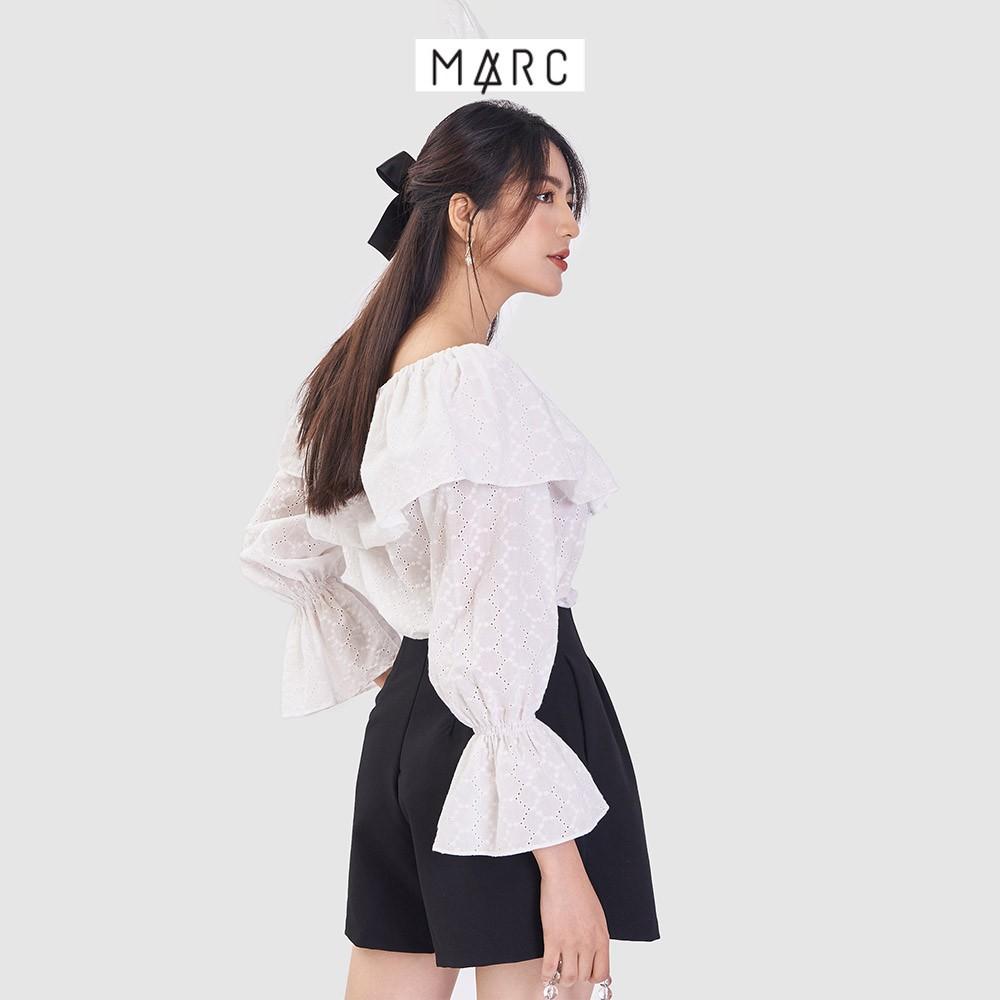 Áo kiểu nữ MARC FASHION ren cổ bèo kèm nơ ruy băng