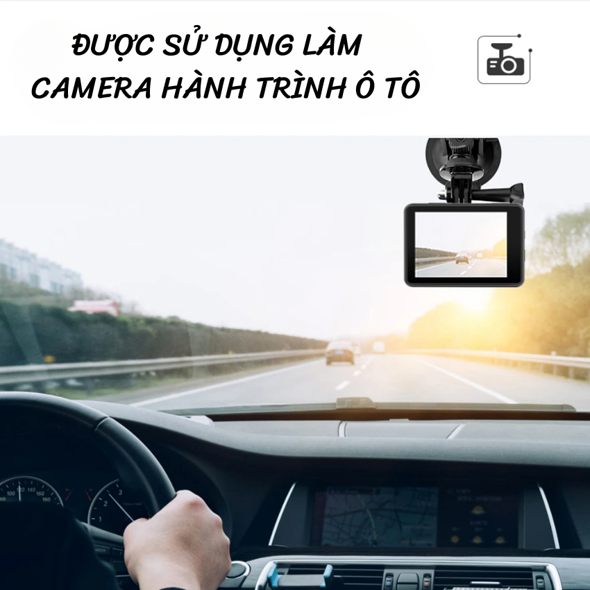 Camera hành trình 5K Chống nước Chống rung ô tô ,xe máy - Camera Sport đi phượt kết nối wifi điện thoại