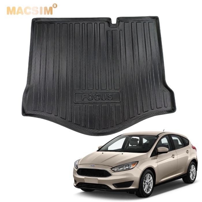 Thảm lót cốp xe ô tô Ford Focus hatback qd 2012-2018 nhãn hiệu Macsim chất liệu TPV cao cấp màu đen