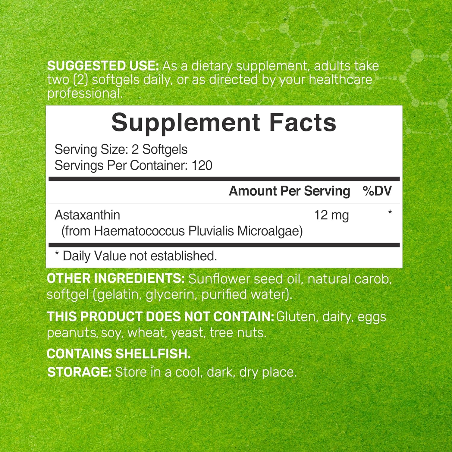 Deal Supplement Astaxanthin (12mg - 240 Viên) Viên Uống Chống Oxy Hóa, Đẹp Da Tăng Hệ Miễn Dịch Tốt Cho Tim