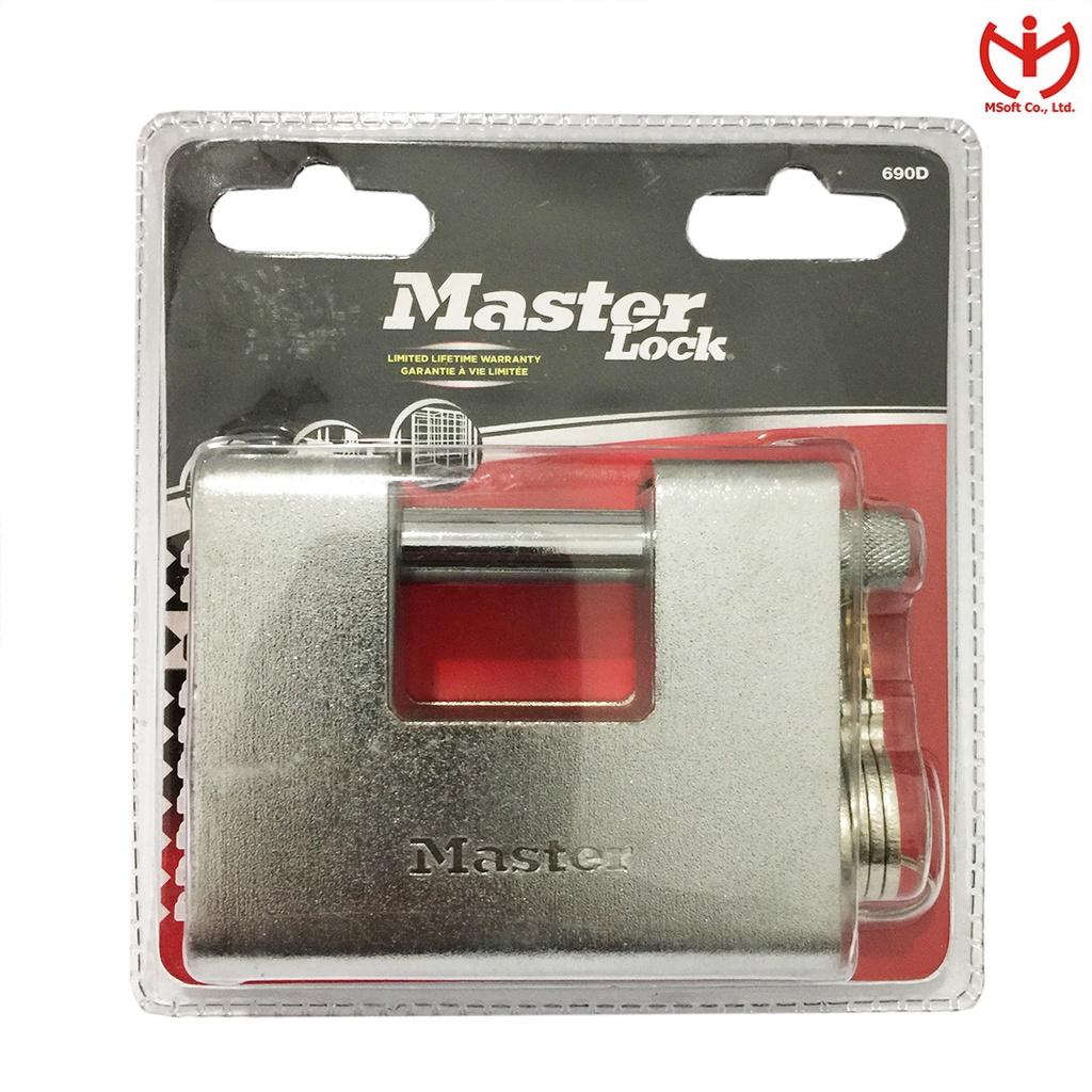 Khóa cầu ngang Master Lock 690 EURD thân kẽm bọc thép rộng 90mm