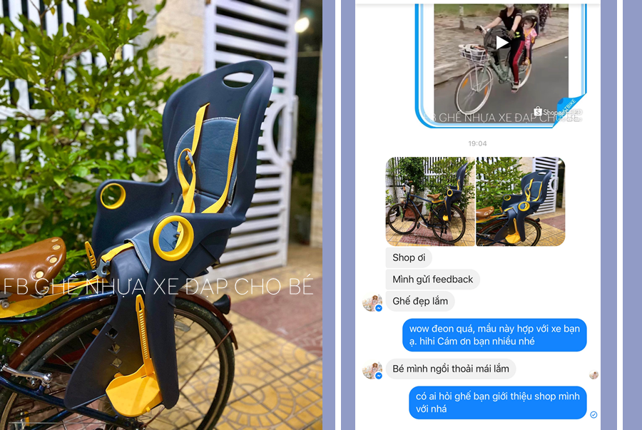 Ghế ngồi xe đạp BG5 Bikemate xuất Châu Âu, ghế  lắp sau mọi loại xe. dành cho  xe có baga không baga